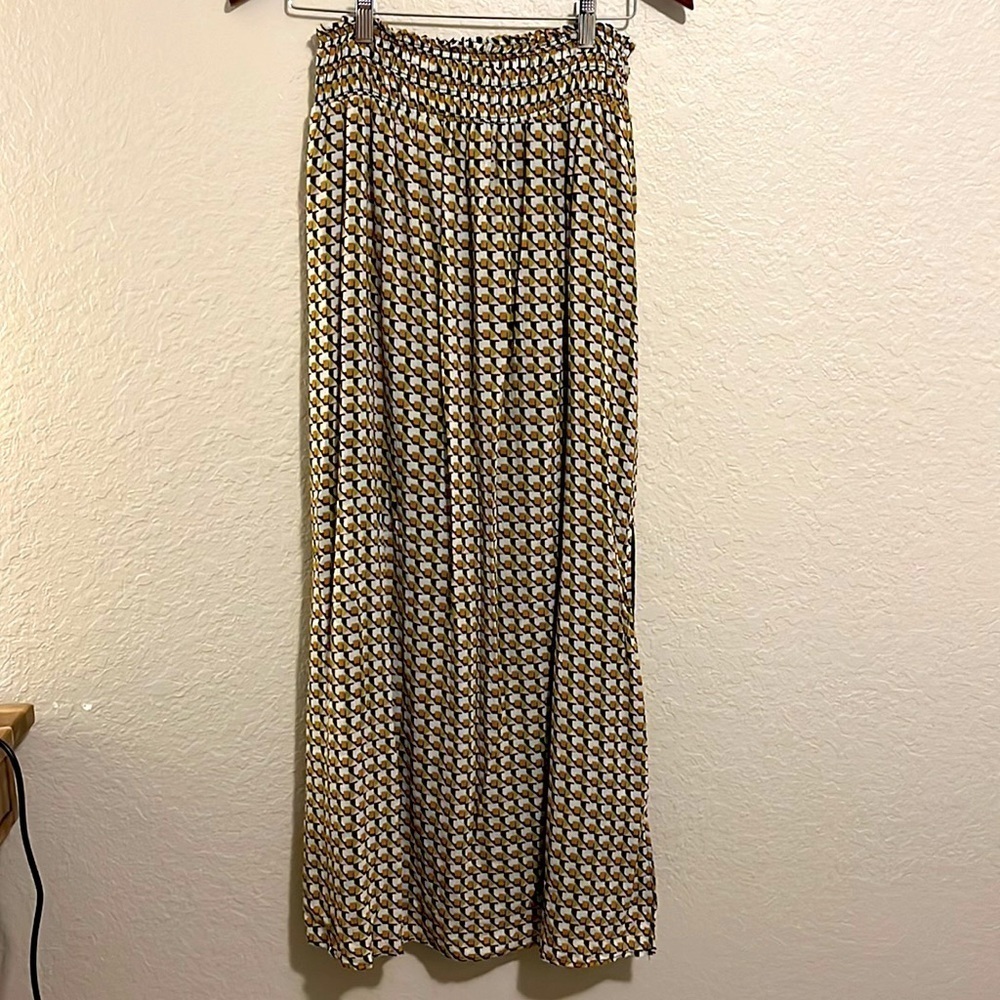 DR2 Women’s Geometric Fully Lined Stretch Waist Pull On Skirt Size S